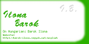 ilona barok business card